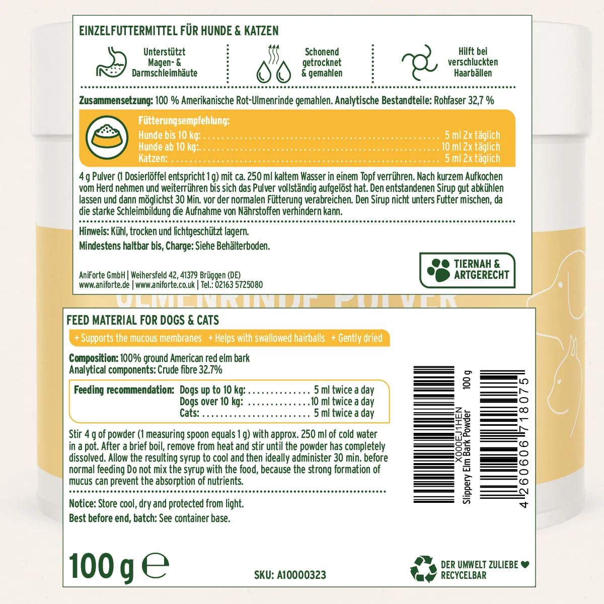 AniForte Ulmenrinde Pulver 100g