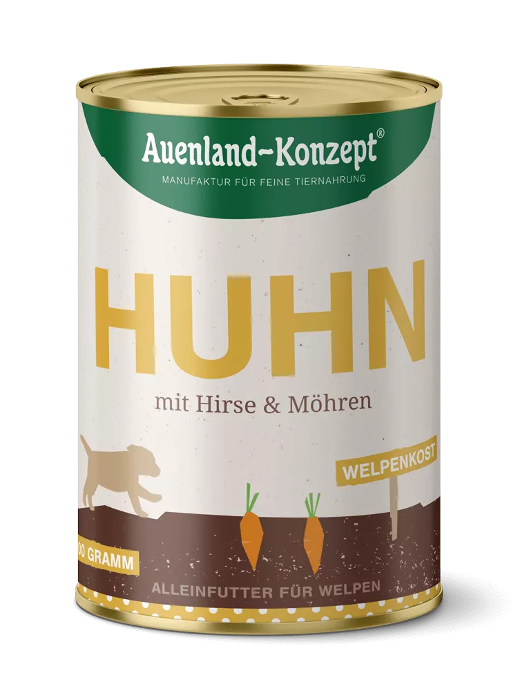 Auenland Welpenkost Huhn mit Hirse 400g