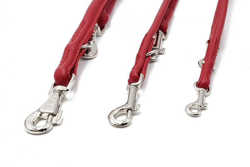 Maul Lederleine rundgenäht rot 2m / 6mm