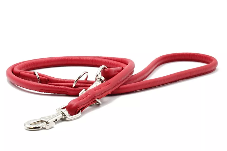 Maul Lederleine rundgenäht rot 2m / 6mm