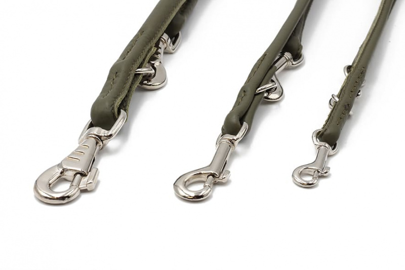 Maul Lederleine rundgenäht khaki 2m / 4mm