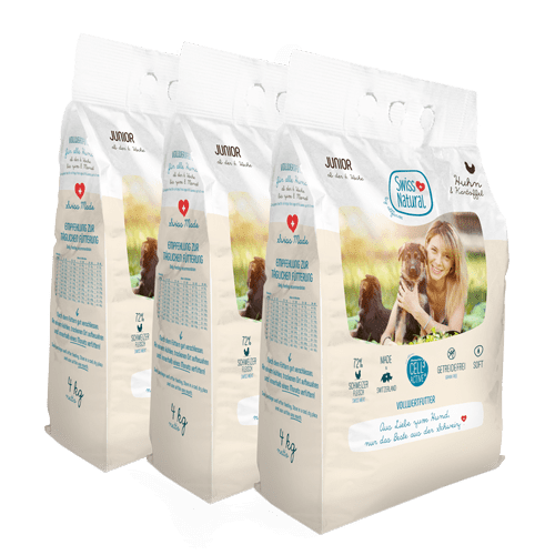 SwissNatural Soft Junior Huhn & Kartoffel12kg (3x4kg)