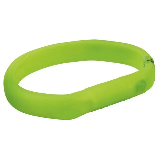 Flash Leuchtband USB, Silikon, M–L: 50 cm/18 mm, grün