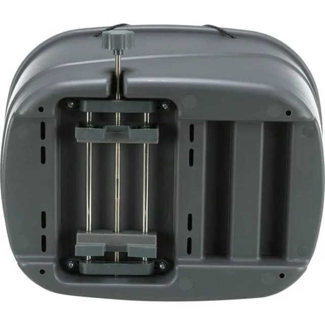 Fahrradkorb für Gepäckträger, Kunststoff/Metall, 36 × 47 × 46 cm, grau