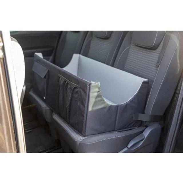 Autositz, doppelt, 80 × 28 × 39 cm, schwarz/grau