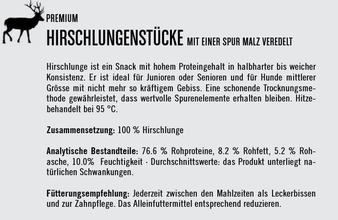 Hirsch Lungenstücke 1kg