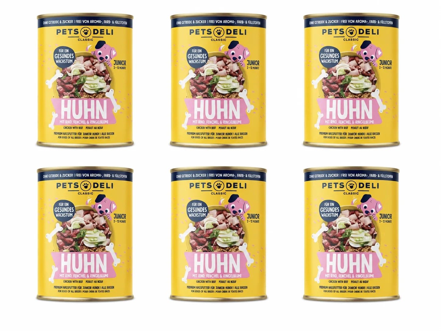 Pets Deli Junior JUNIOR Huhn 6x 400g