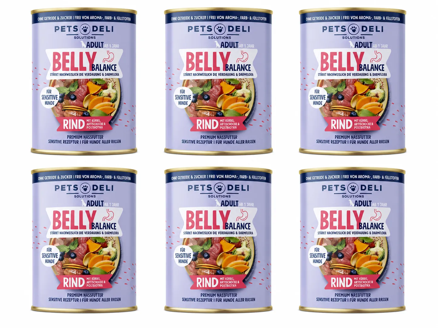 Pets Deli Solution Belly Balance Rind 6x 400g
