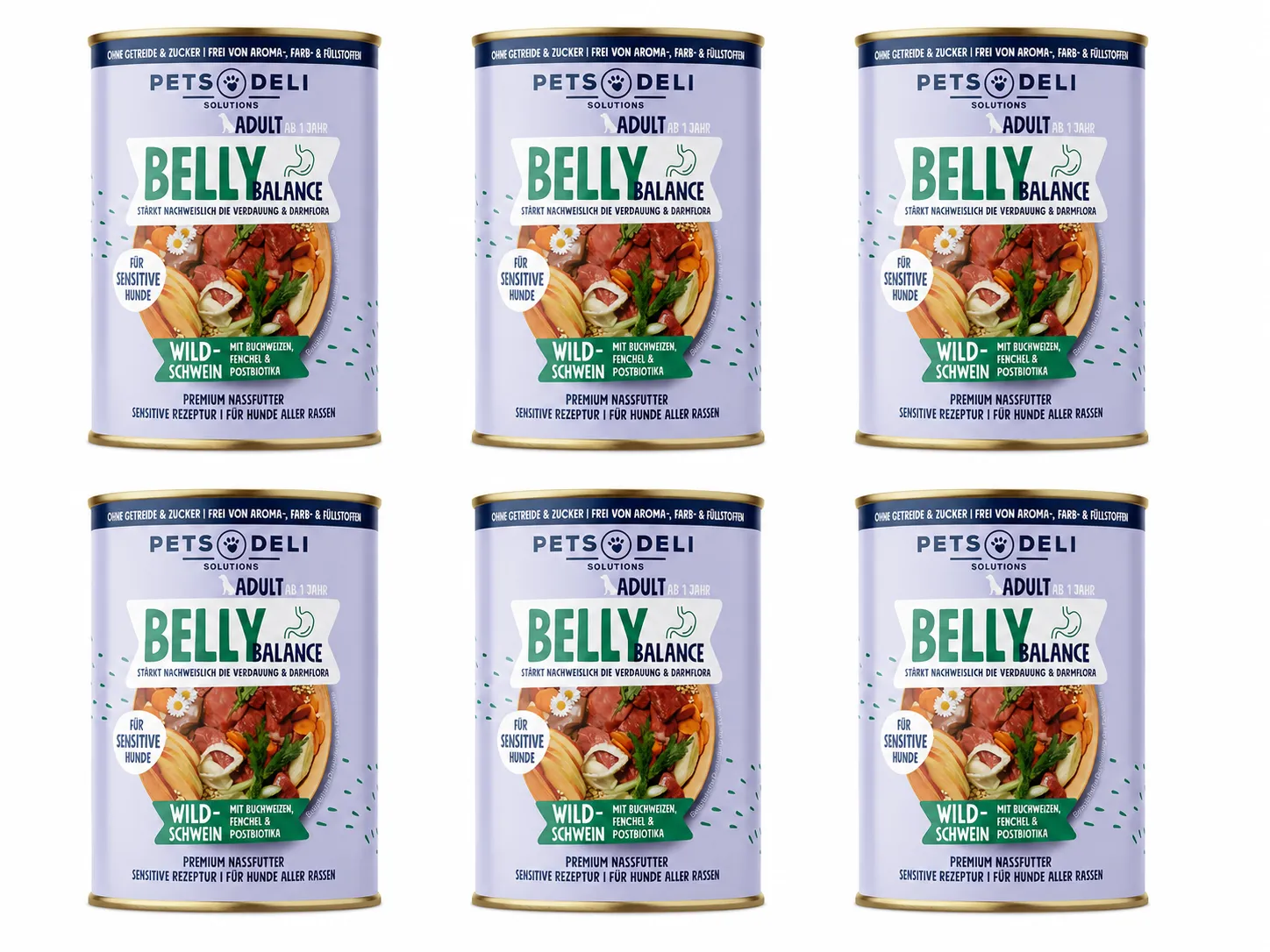 Pets Deli Solution Belly Balance Wildschwein 6x 400g