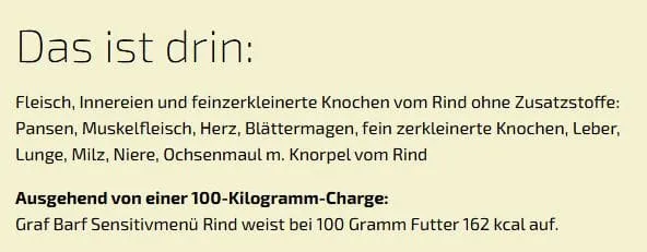 Graf Barf Reisemenü Rind 750g