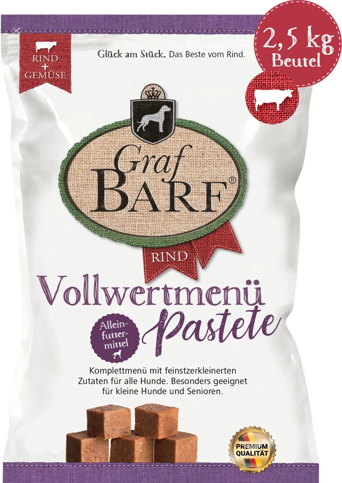Graf Barf Vollwertmenü Pastete Rind 1kg