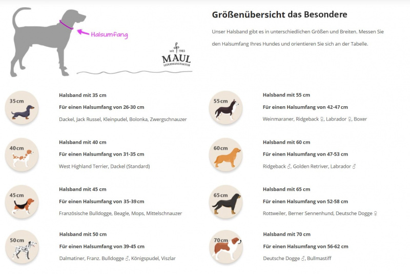 Maul Halsband Herzilein 35cm / 24mm
