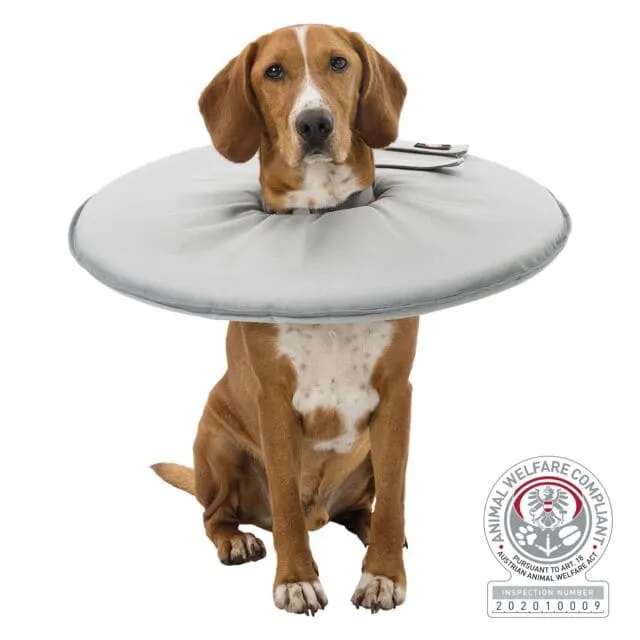 Schutzkragen, Polyester/Schaumstoff, L: 46–49 cm/24 cm, grau