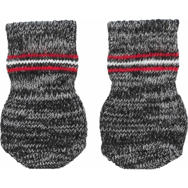 Hundesocken, Anti-Rutsch, XXS–XS, 2 St., grau