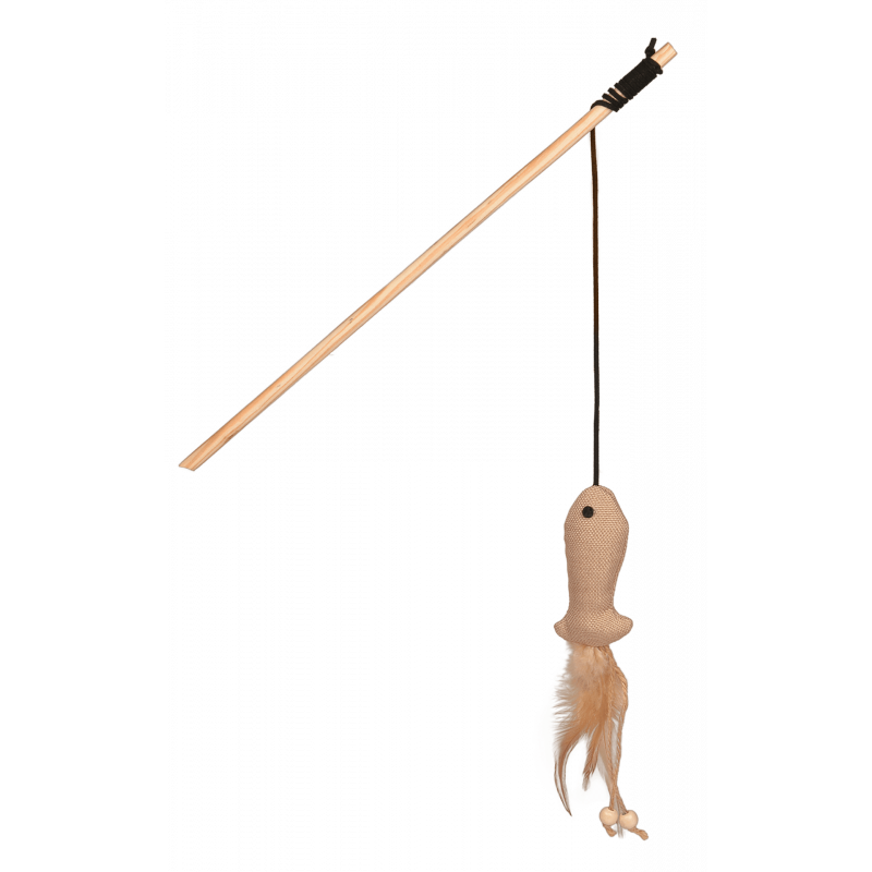 Katzenangel mit Federfisch