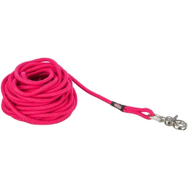 Schleppleine, Trigger Snap Hook, rund, S–L: 20 m/ø 6 mm, fuchsia