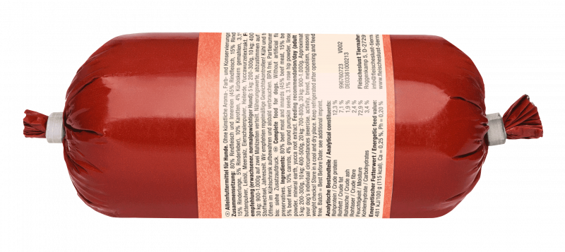 Zartes Rind mit Karotten und Hagebutte 200g