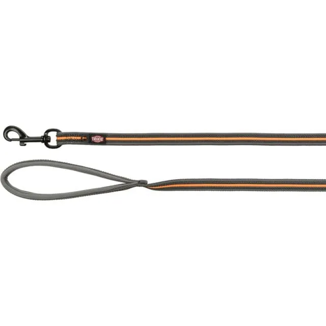 Fusion Schleppleine, gummiert, M–XL: 5 m/17 mm, grafit/papaya