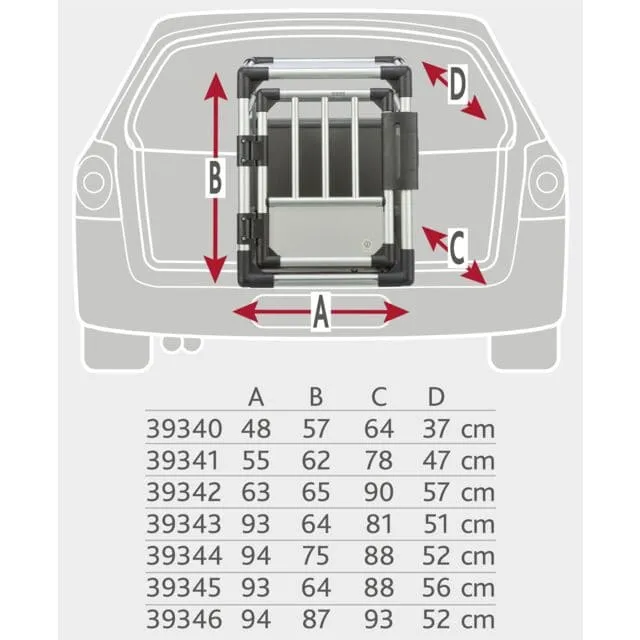 Transportbox, Aluminium, S: 48 × 57 × 64 cm, hellgrau/silber