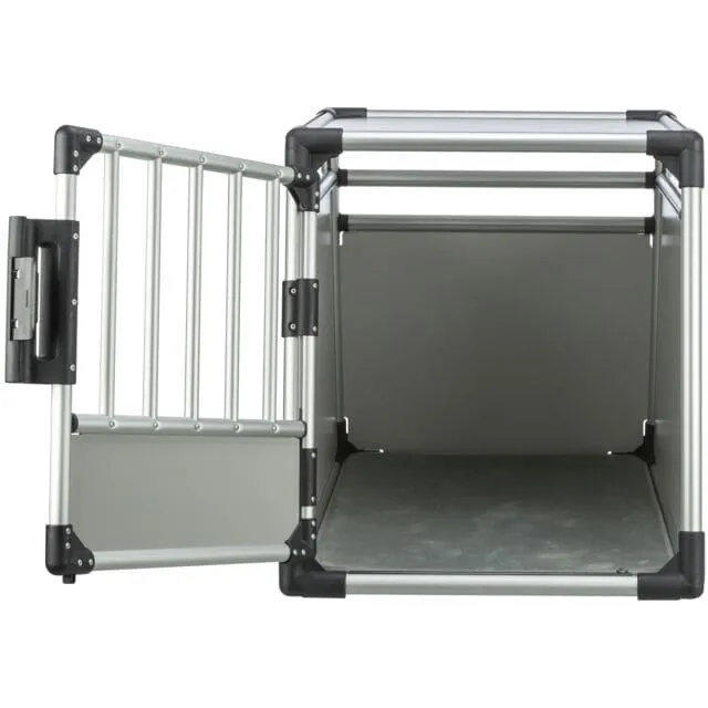 Transportbox, Aluminium, M: 55 × 62 × 78 cm, hellgrau/silber