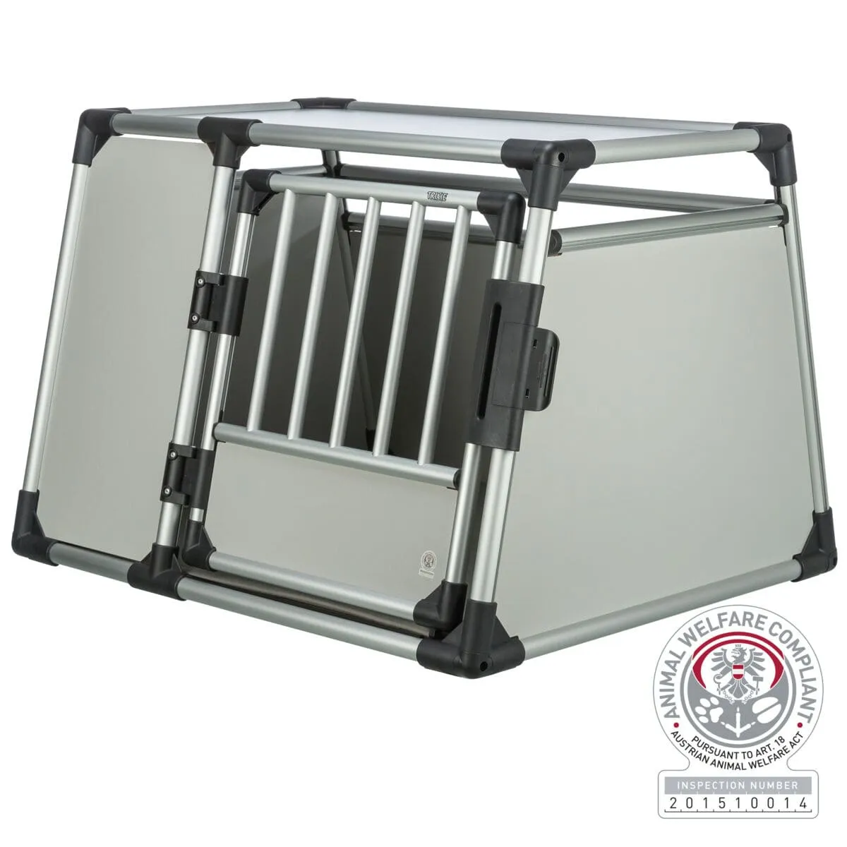 Transportbox, Aluminium, L: 93 × 64 × 81 cm, hellgrau/silber