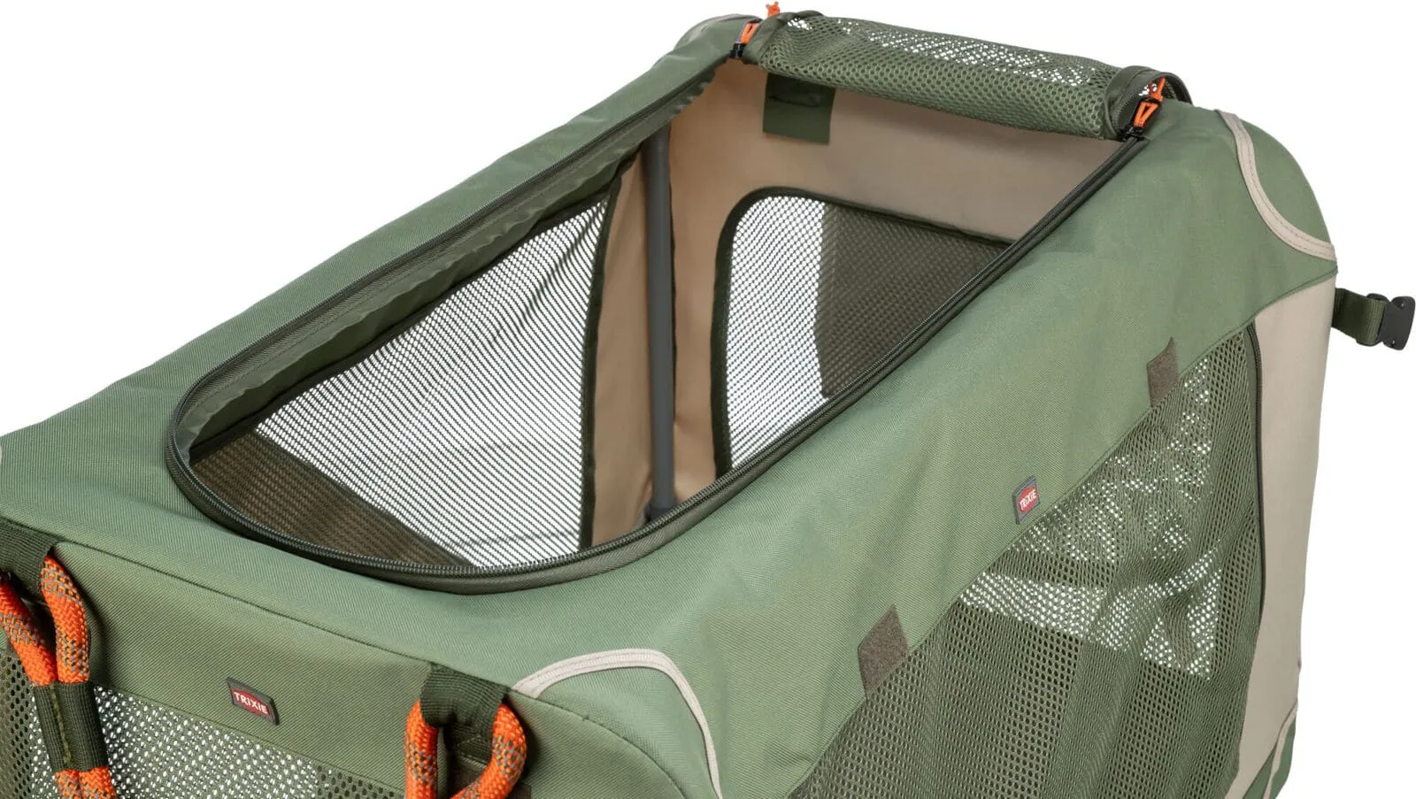 Hundebox Comfy M olivgrün beige