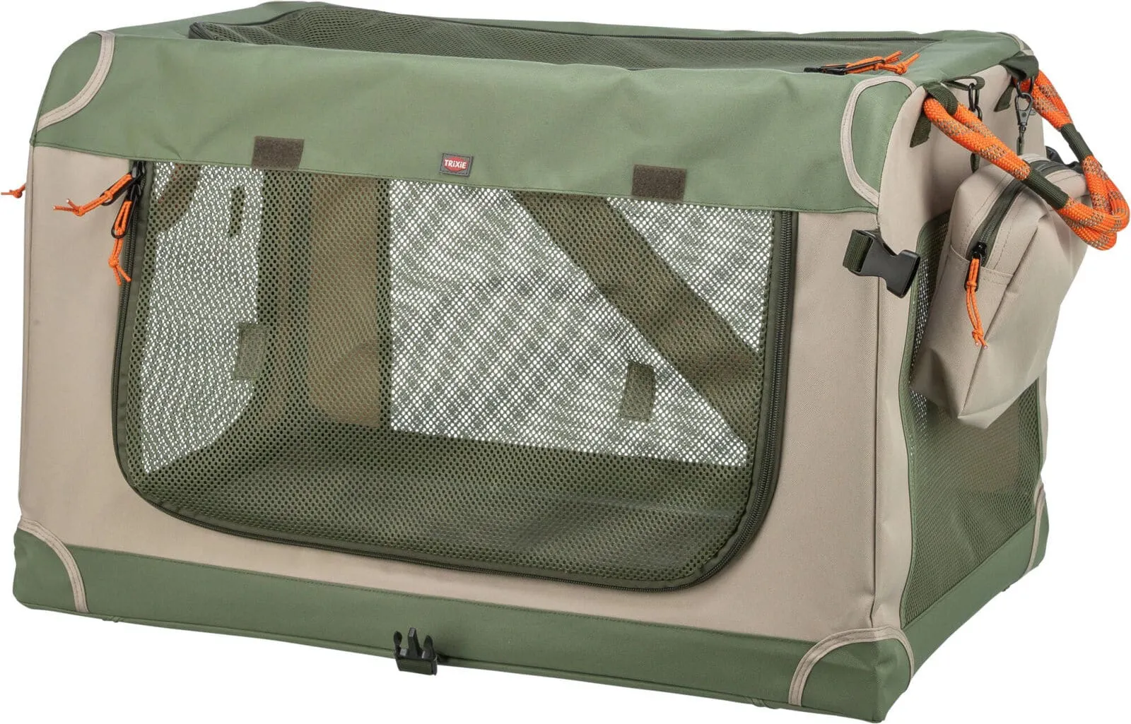 Hundebox Comfy L olivgrün beige
