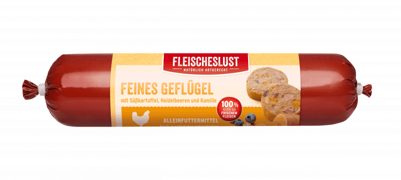 Feines Geflügel mit Karotten, Süßkartoffel und Kamille 400g