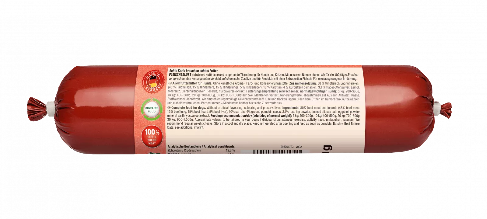 Zartes Rind mit Karotten und Hagebutte 400g