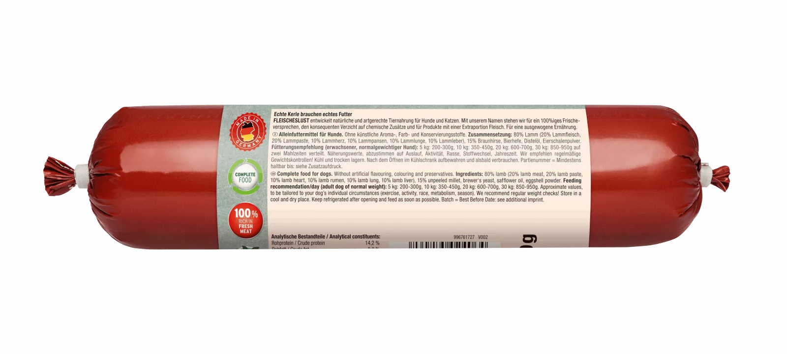 Pures Lamm und Hirse 400g