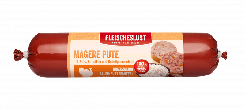 Magere Pute mit Reis, Karotten und Grünlippmuscheln 400g