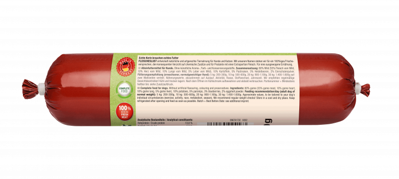 Edles Wild mit Kartoffel, Pastinaken und Waldbeeren 400g