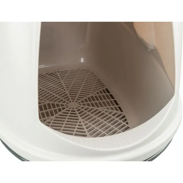 Katzentoilette Berto Top, mit Haube,Trennsystem, 39 × 42 × 59 cm, taupe/helltaup