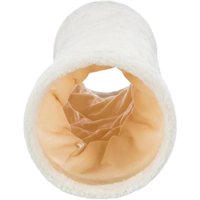 Spieltunnel, Plüsch, ø 22 × 60 cm, beige