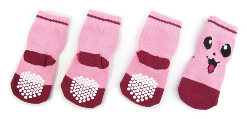 Hundesocken mit Anti-Slip Smiley, L