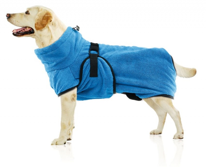 swisspet Wety Hundebademantel M blau