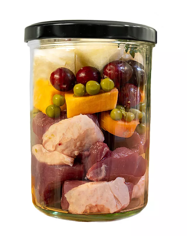Fidelis Ente mit Süßkartoffel, Birne und Cranberriesim Glas 400g