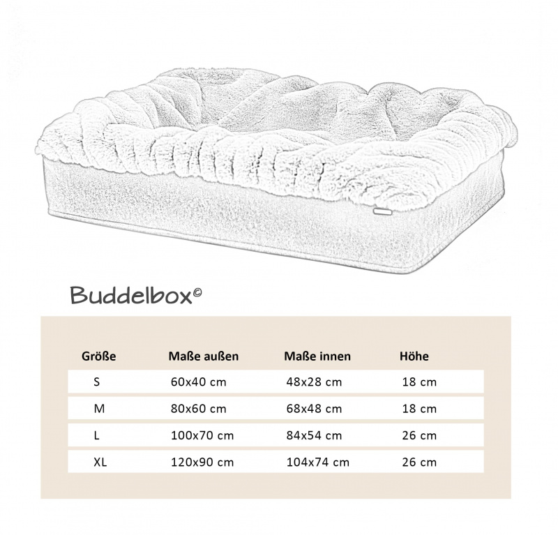 Maul Hundebett mit Rand Buddelbox Kharlo M