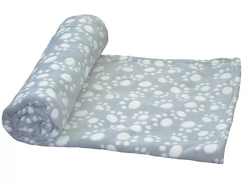 Fleece Plaid EMMI Classic grau L x B: 50 x 75 cm