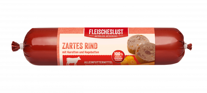 Zartes Rind mit Karotten und Hagebutte 800g
