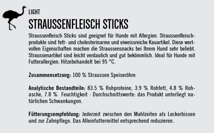 Light Straussen Sticks 500g
