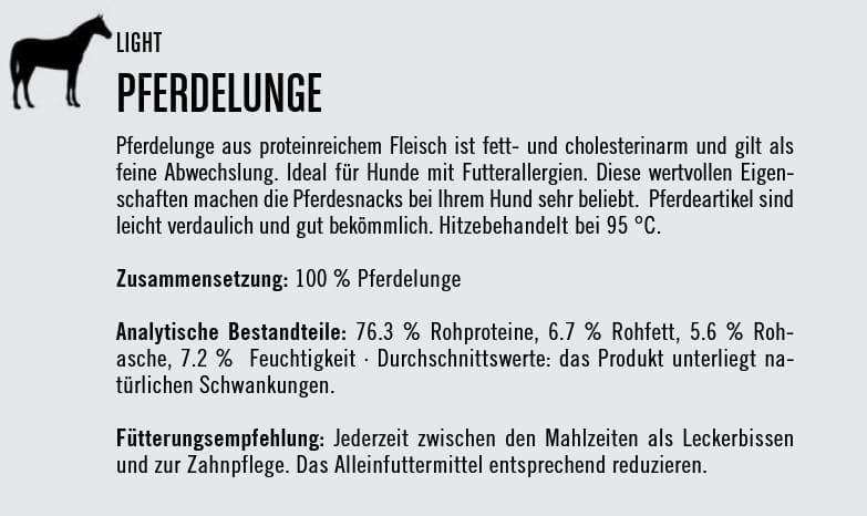Light Pferdefleisch Lungen 120g