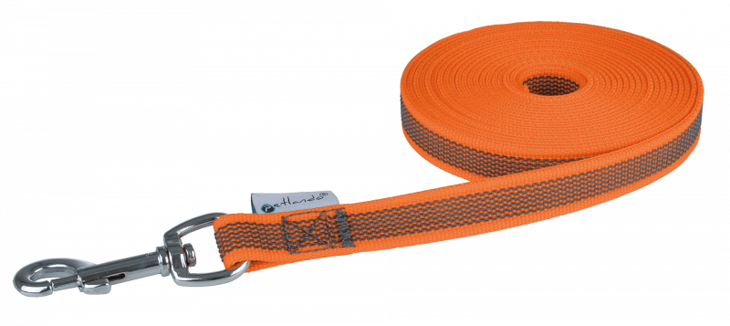 Gummierte Schleppleine 5m orange