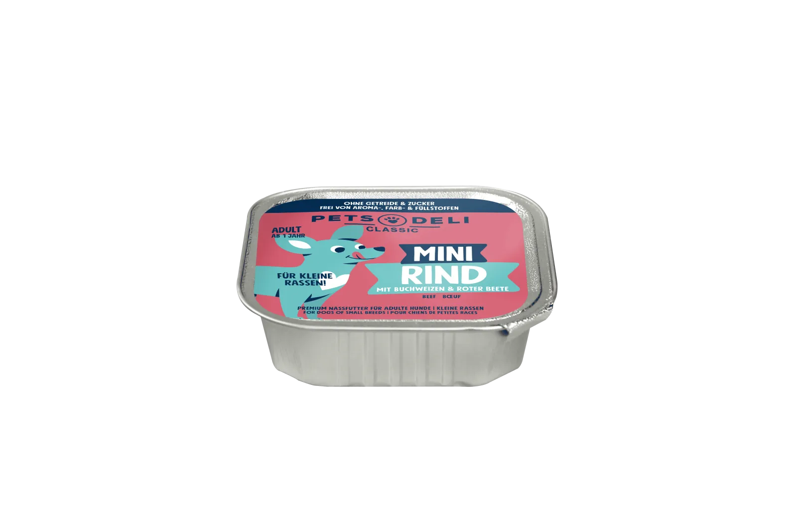 Pets Deli Mini Rind mit Buchweizen, Rote Beete & Pfirsich 100g