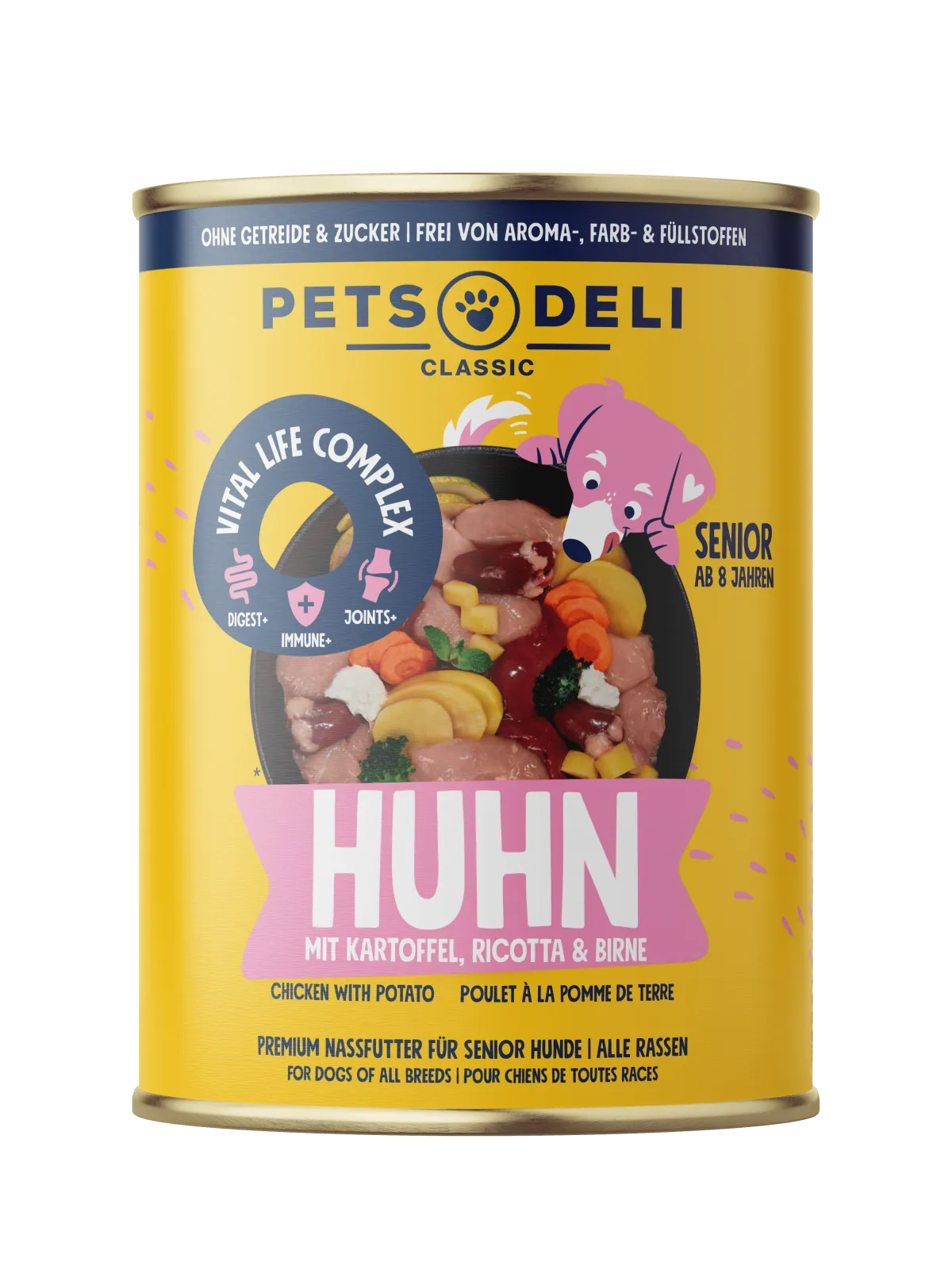 Pets Deli Senior Huhn mit Kartoffel, Ricotta & Birne 400g