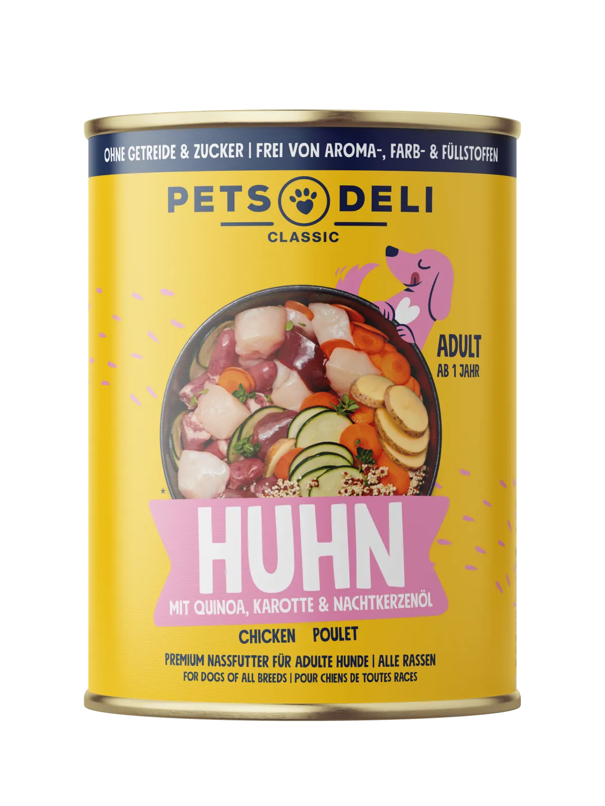 Pets Deli Classic Huhn, Karotte, Quinoa, Zucchini, Nachtkerzenöl 400g