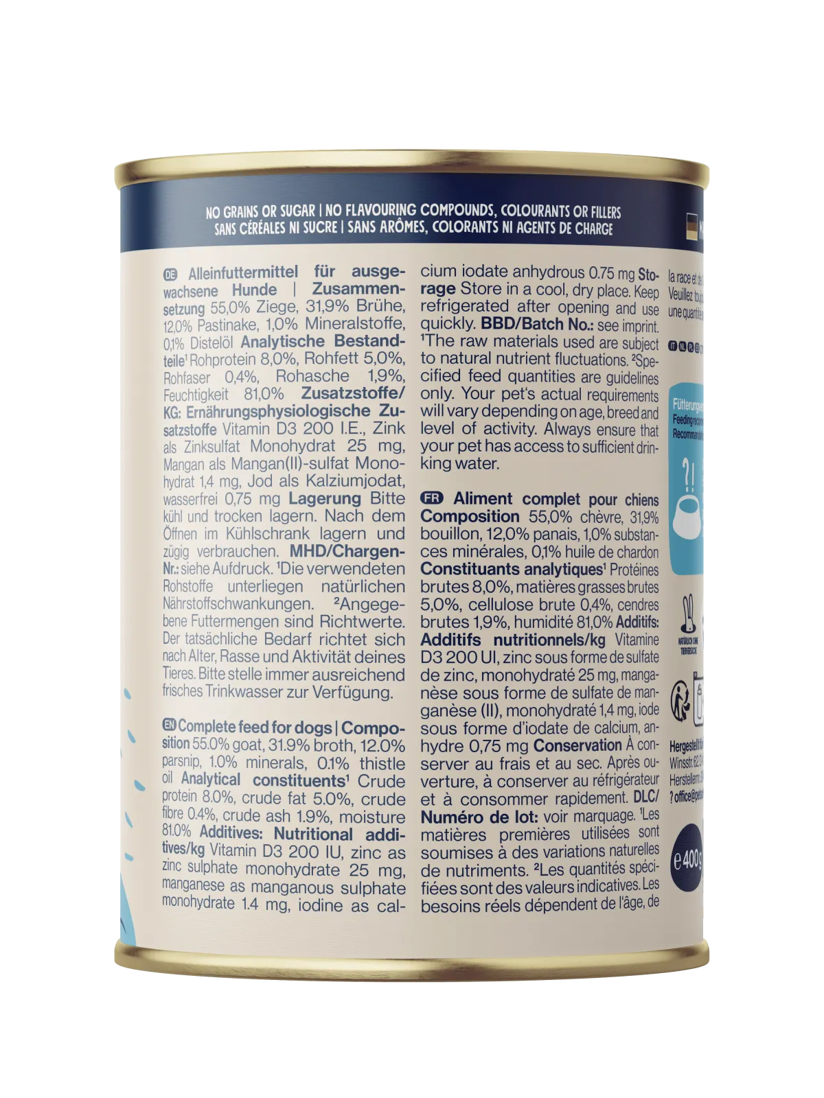 Pets Deli Hypo Ziege mit Pastinake & Distelöl 400g