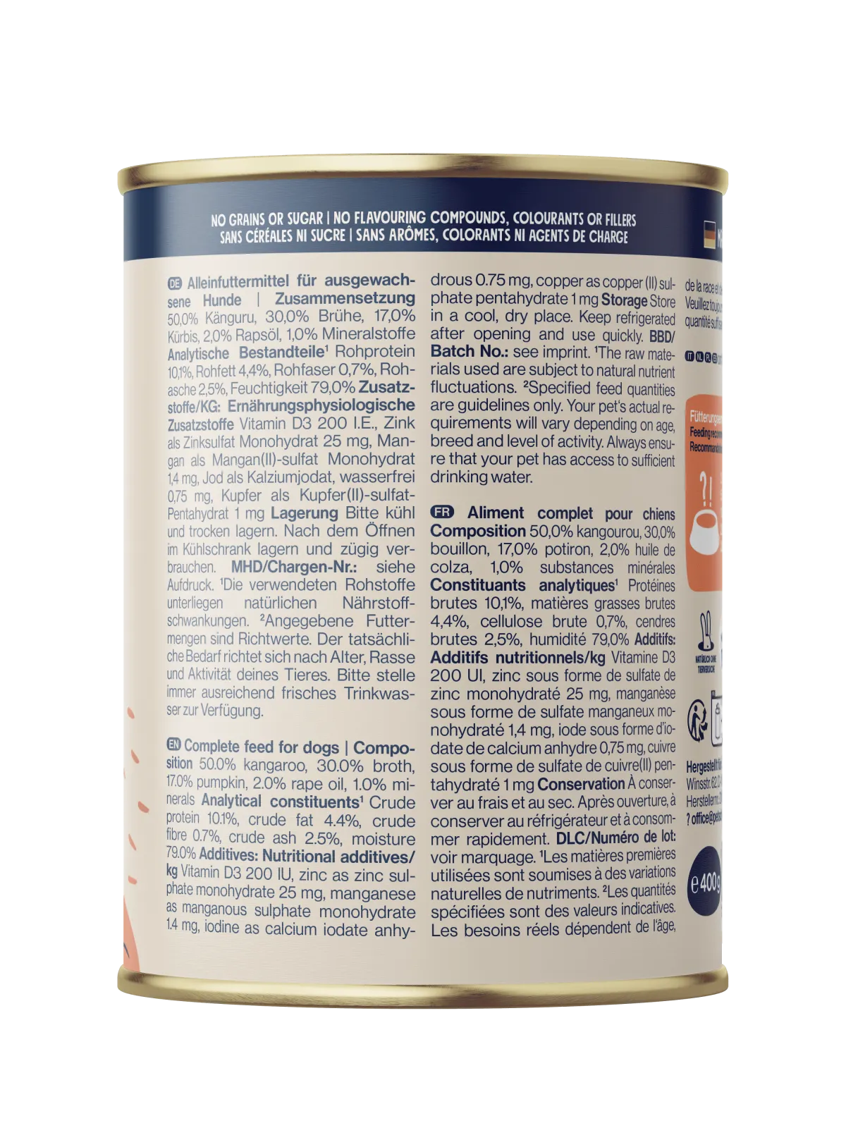 Pets Deli Hypo Känguru mit Kürbis & Kamille 400g