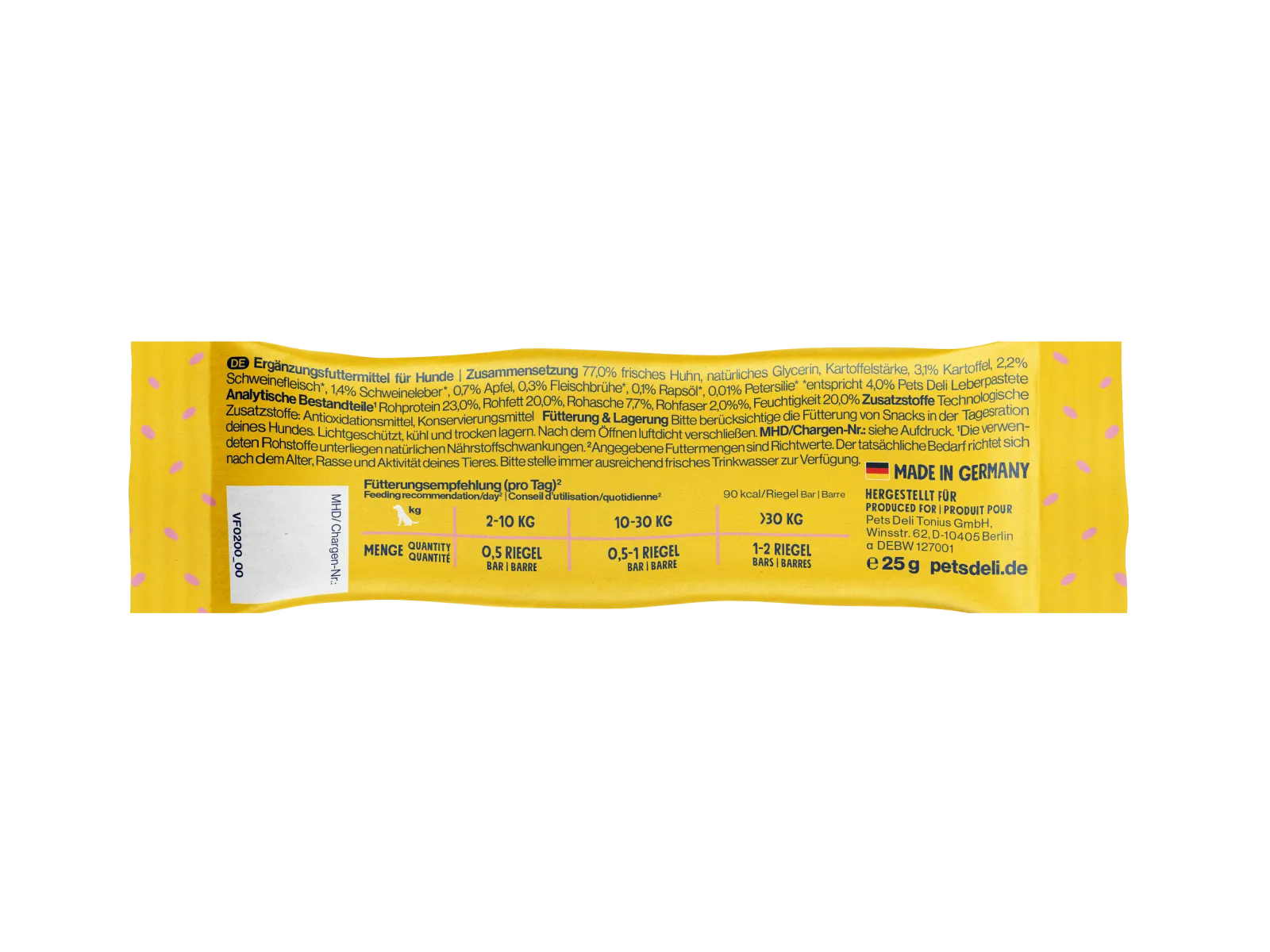 Pets Deli Yummy Bar Snack Yummy Bar Huhn mit Leberpastete 25g