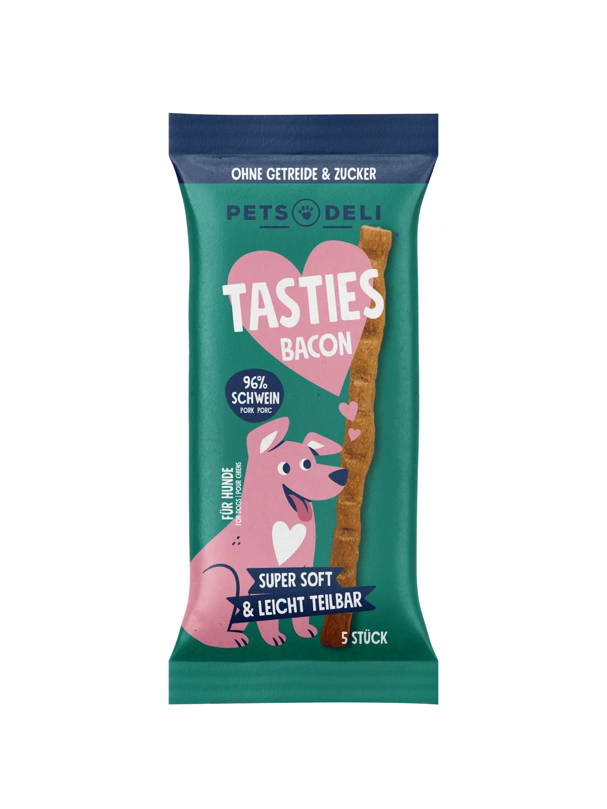 Pets Deli Tasties Snack Tasties Bacon 75g